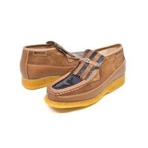 British Walkers Apollo 2 Men's Tan Leather and Snake Skin Combo